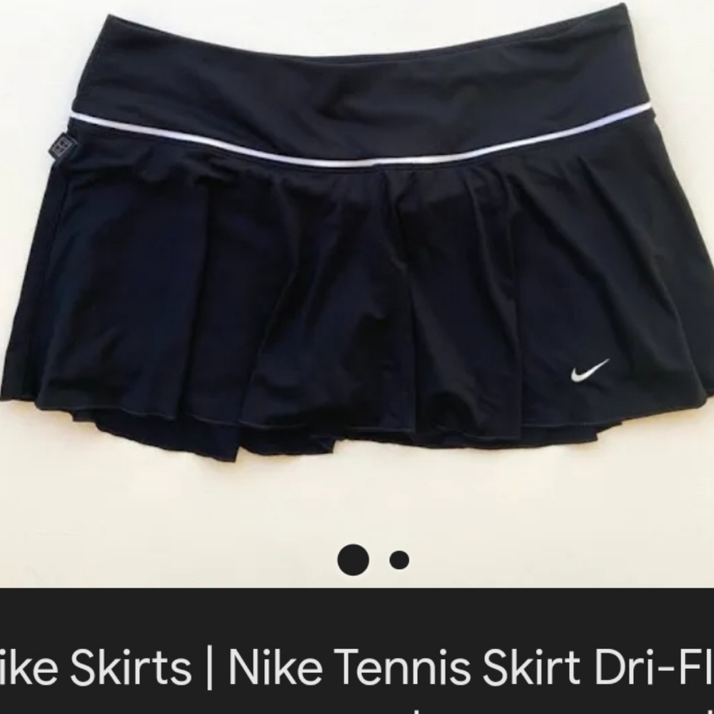 Nike Court Dri- Fit Tennis Skirt Sz M Black Pre-loved
